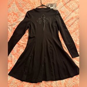Killstar Black Gothic Long Sleeve Dress